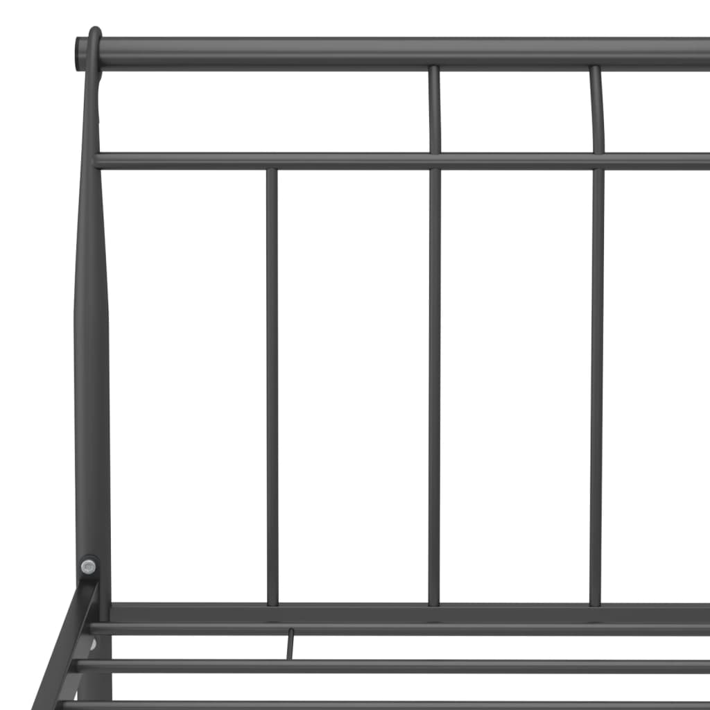 Bed frame black metal 140x200 cm