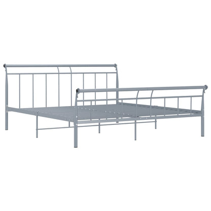 Bed frame grey metal 180x200 cm