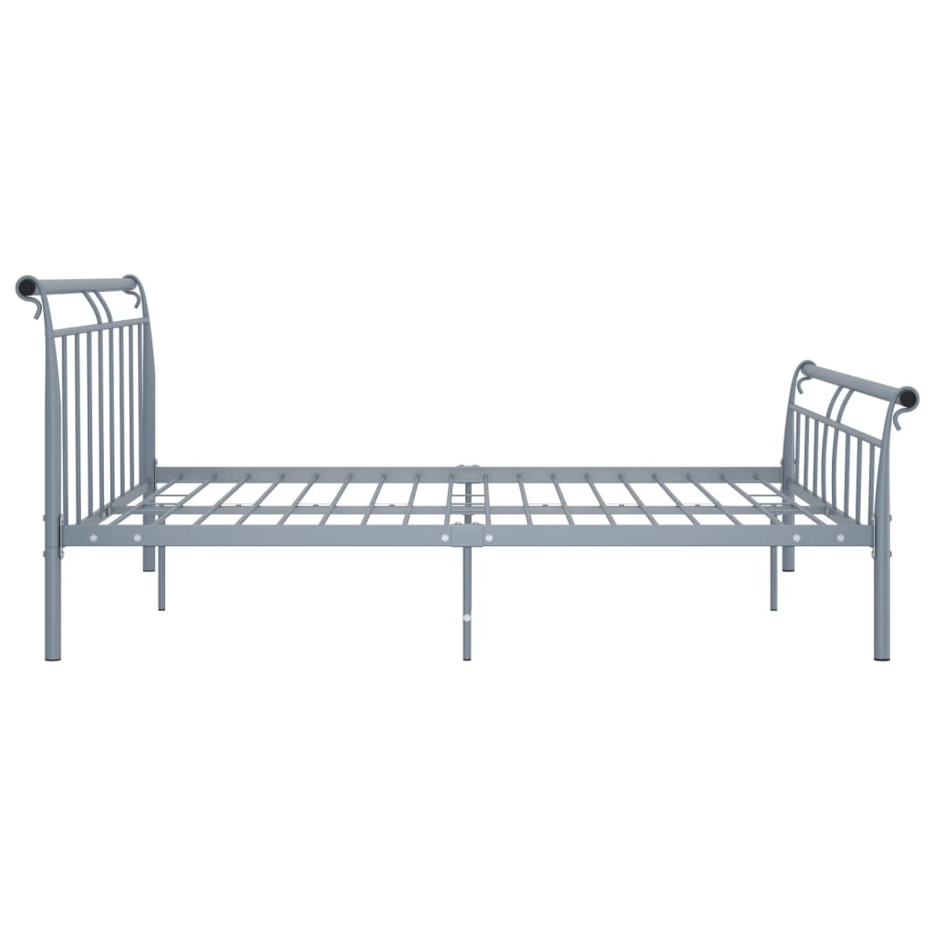 Bed frame grey metal 180x200 cm