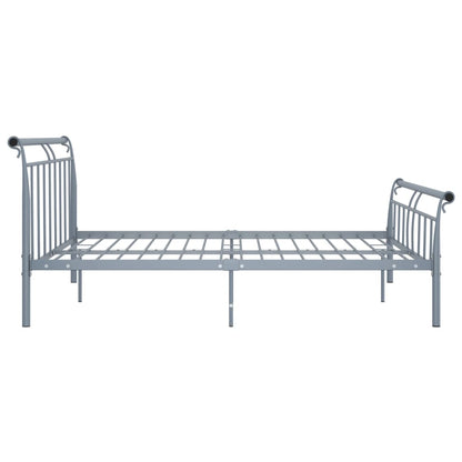 Bed frame grey metal 180x200 cm