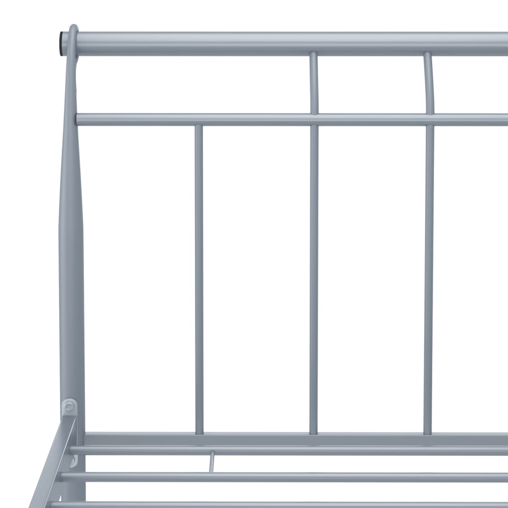 Bed frame grey metal 180x200 cm