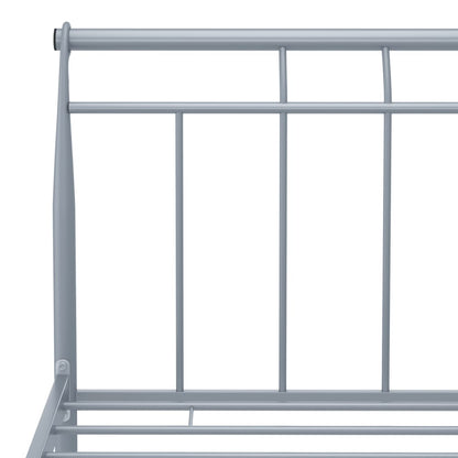 Bed frame grey metal 180x200 cm