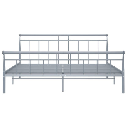 Okvir kreveta sivi metal 200x200 cm