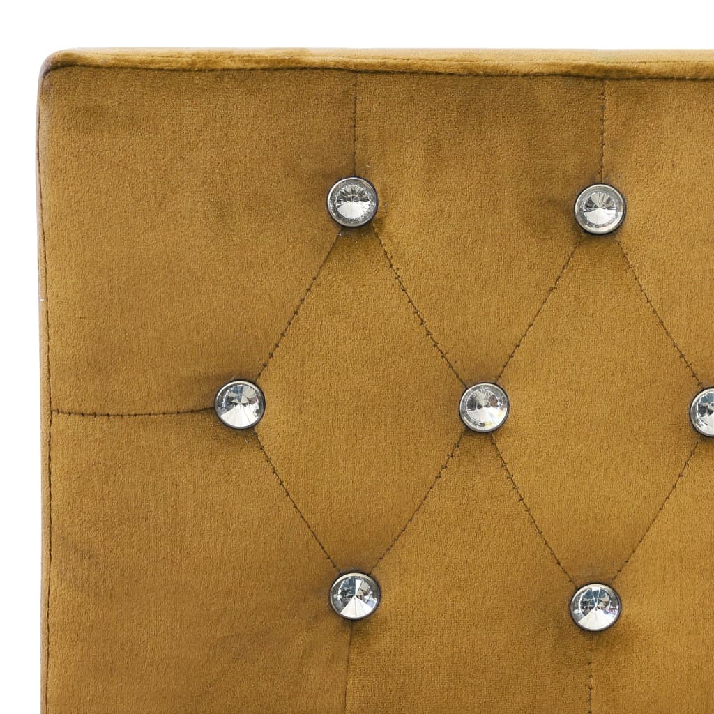 Bench 110 cm brown velvet