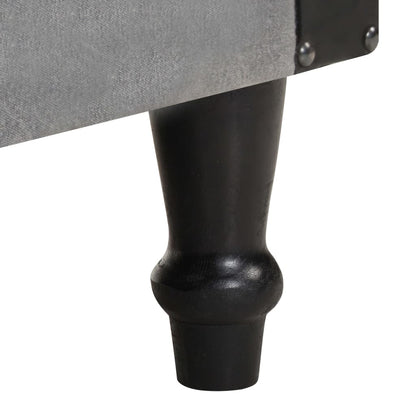 Sessel Schwarz Echtleder und Massivholz Mango