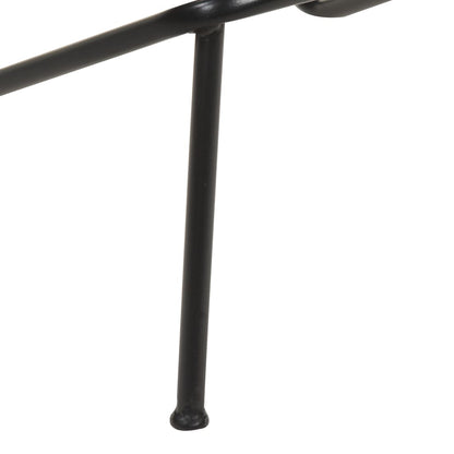 Bar stools 2 pcs. Black genuine leather