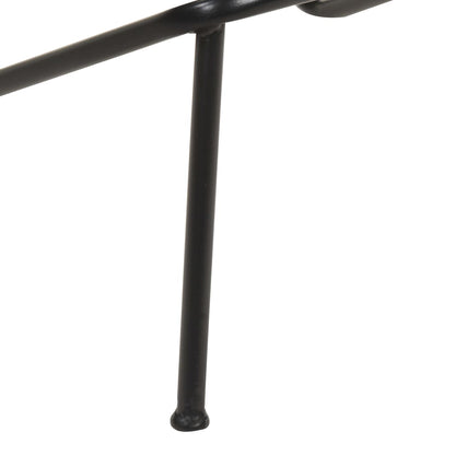 Bar stools 4 pcs. Black genuine leather