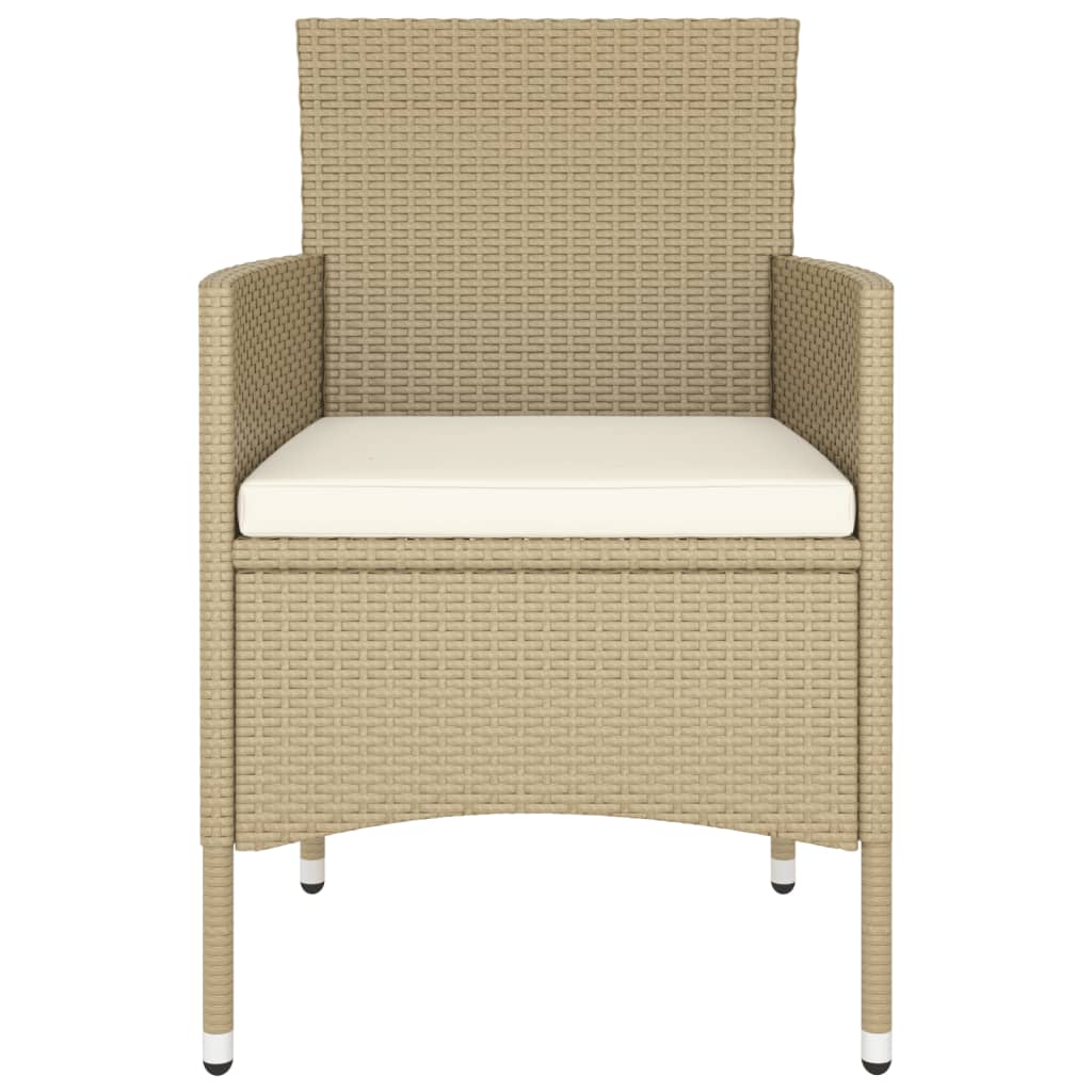 9-tlg. Garten-Essgruppe Poly Rattan Beige