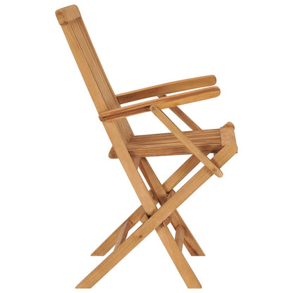 Folding garden chairs 2 pcs. Solid teak wood