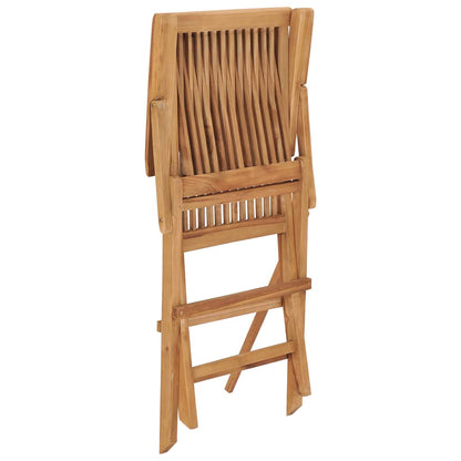 Folding garden chairs 2 pcs. Solid teak wood