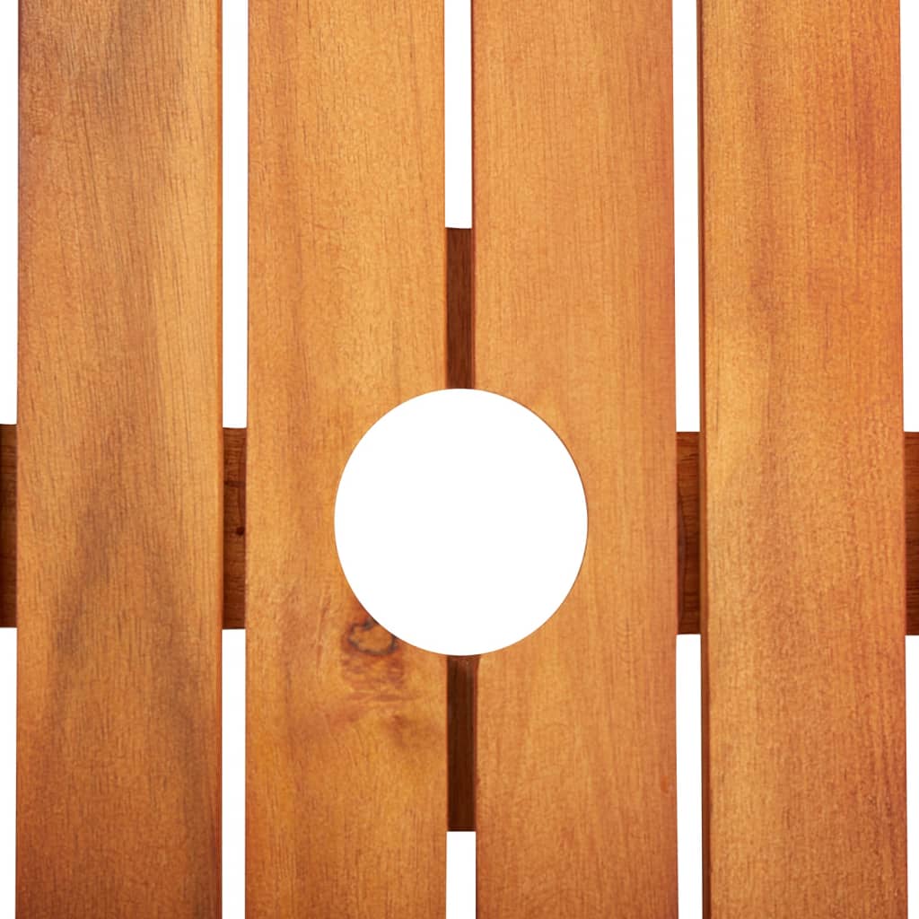 3 kom. Vrtna blagovaonska grupa s jastucima od punog drva akacije