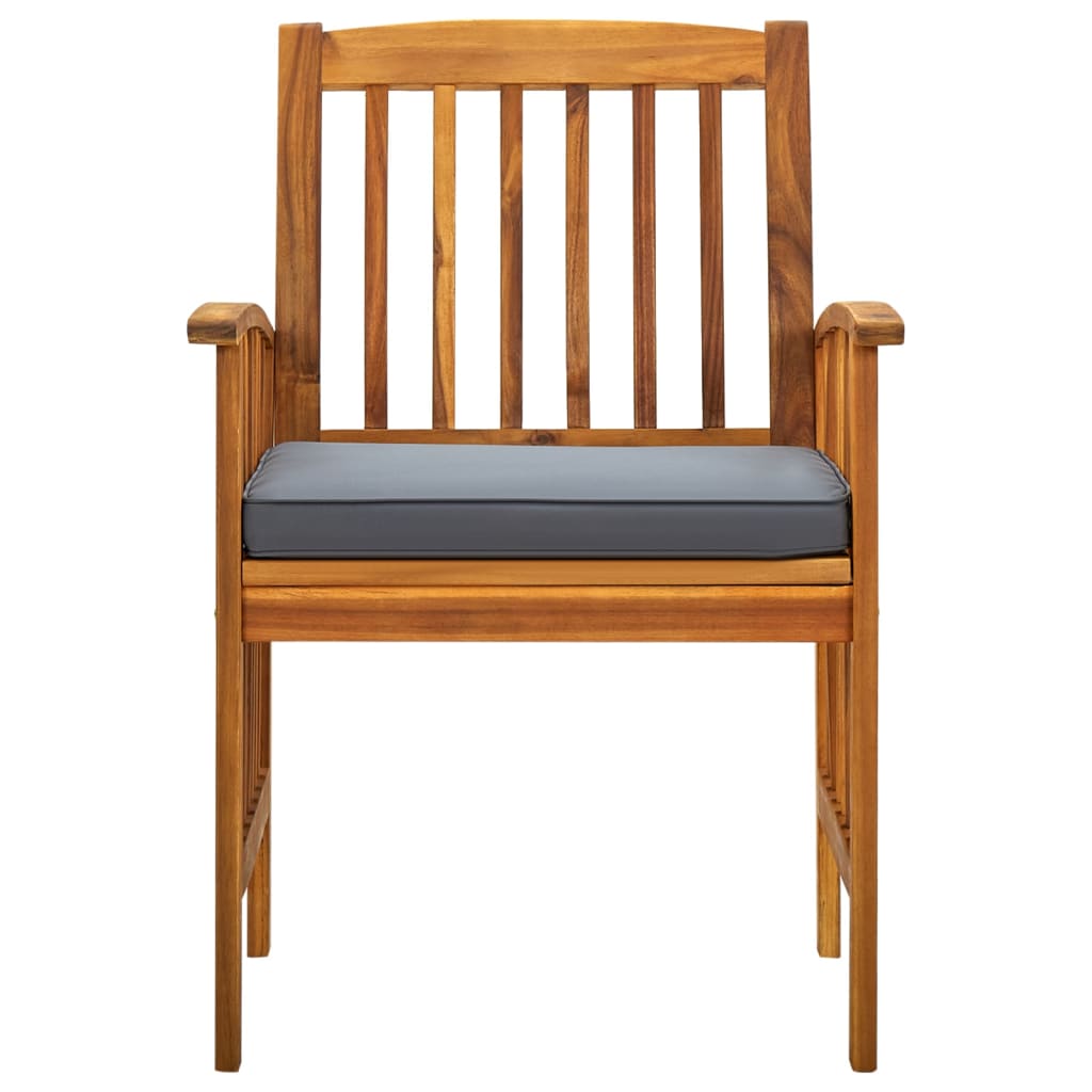 3 kom. Vrtna blagovaonska grupa s jastucima od punog drva akacije