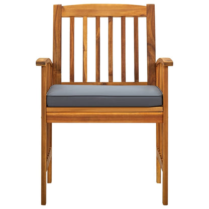 3 kom. Vrtna blagovaonska grupa s jastucima od punog drva akacije