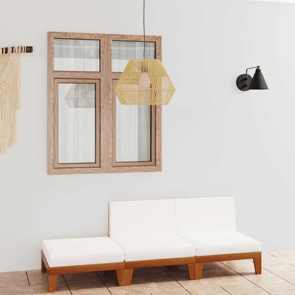 3-tlg. Garten-Lounge-Set mit Kissen Massivholz Akazie