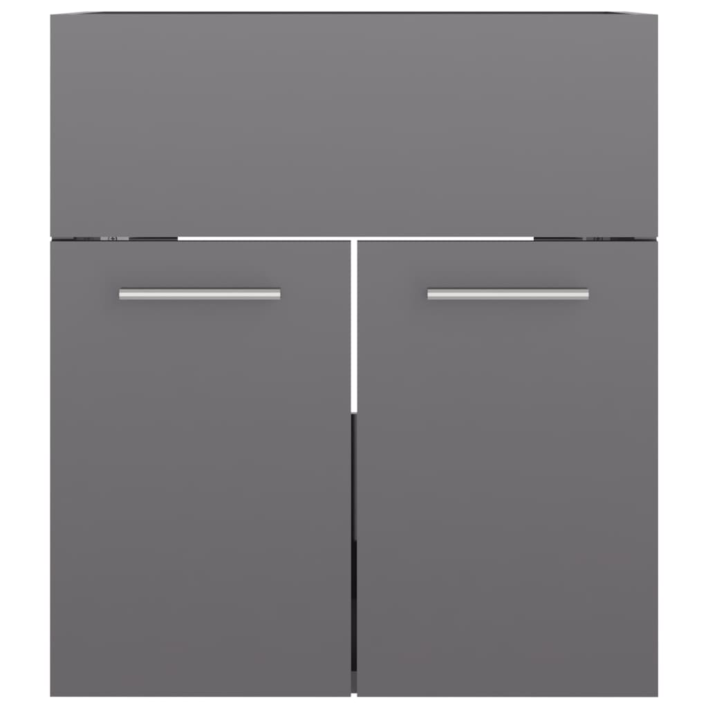 Waschbeckenunterschrank Hochglanz-Grau 41x38,5x46cm