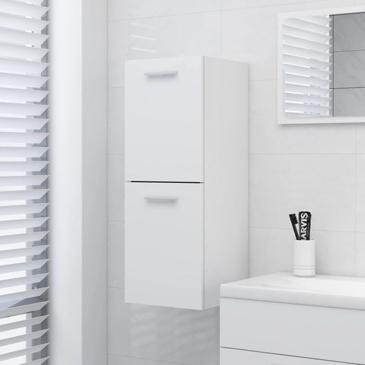 Bathroom cabinet white 30x30x80 cm wood material