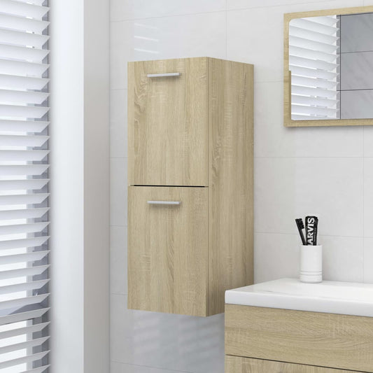 Bathroom cabinet Sonoma oak 30x30x80 cm wood material