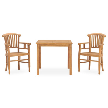 3-piece garden dining set solid teak