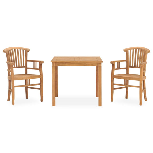 3-piece garden dining set solid teak