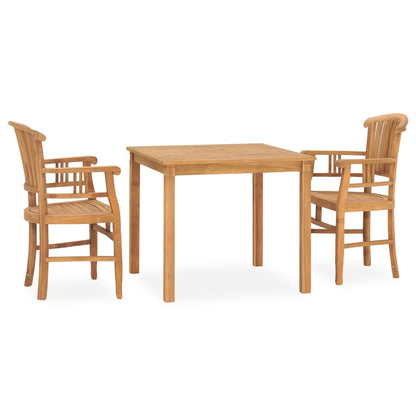 3-piece garden dining set solid teak