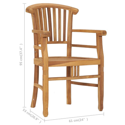 3-piece garden dining set solid teak