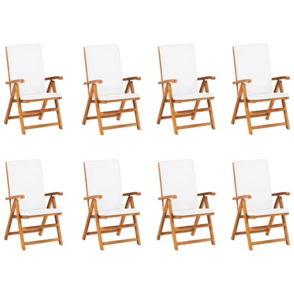 9-piece garden dining set with cushions solid teak