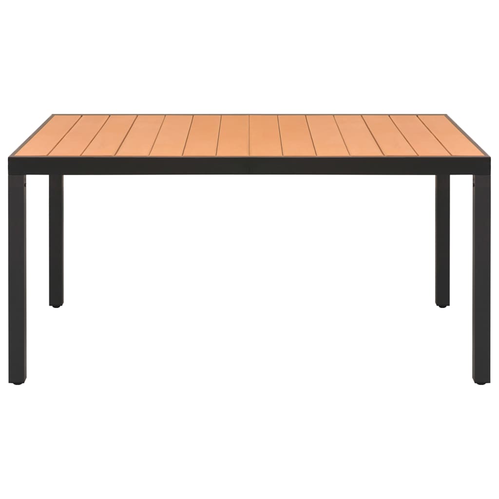 7-tlg. Garten-Essgruppe Schwarz und Braun