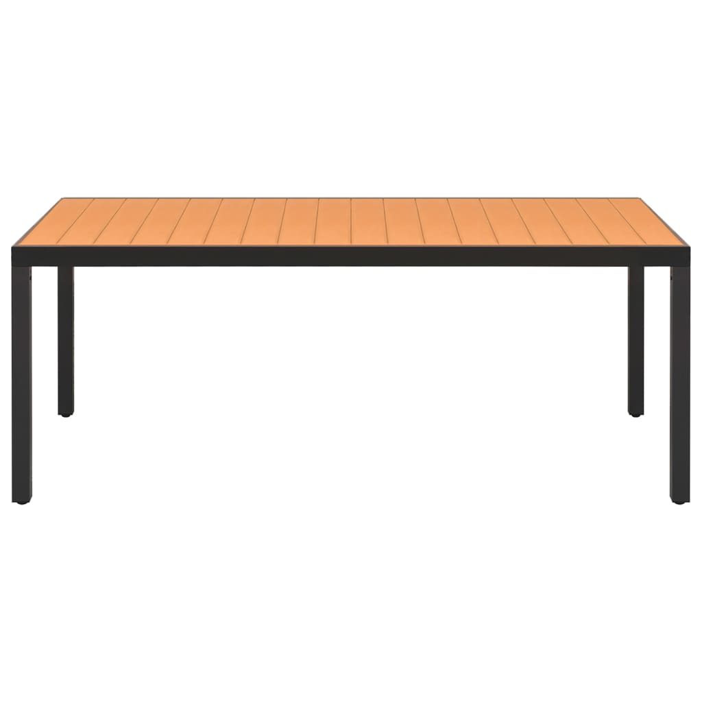 9-tlg. Garten-Essgruppe Schwarz und Braun