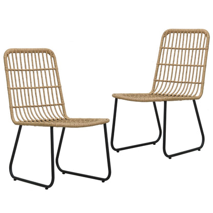 3-piece garden dining set poly rattan and glass