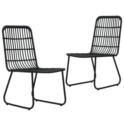 3-piece garden dining set poly rattan and glass