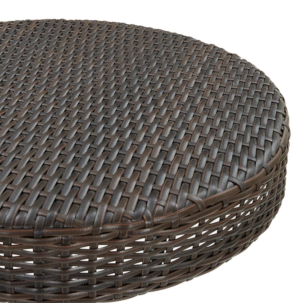 5-piece garden bar set poly rattan brown