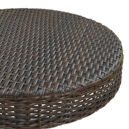 5-piece garden bar set poly rattan brown
