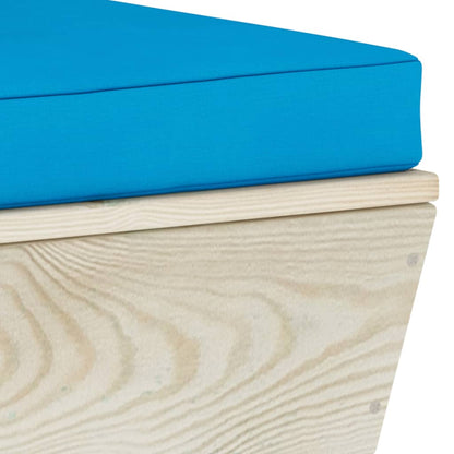 10 kom. Vrtna garnitura za sjedenje od paleta s jastucima od smrekovog drveta