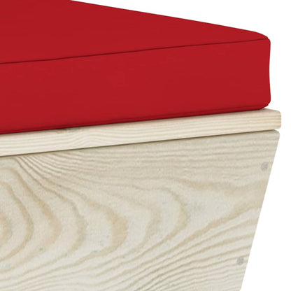 10 kom. Vrtna garnitura za sjedenje od paleta s jastucima od smrekovog drveta