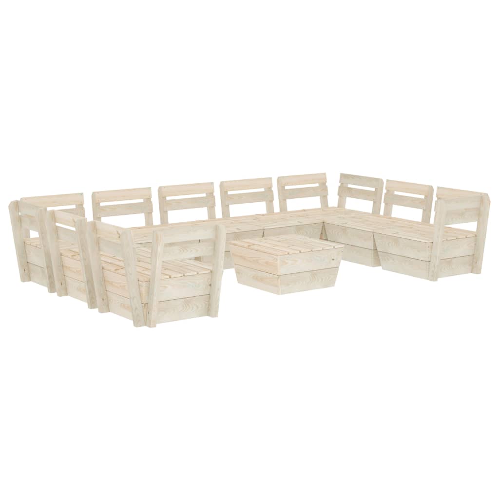 10-piece garden pallet lounge set Impregnated spruce wood