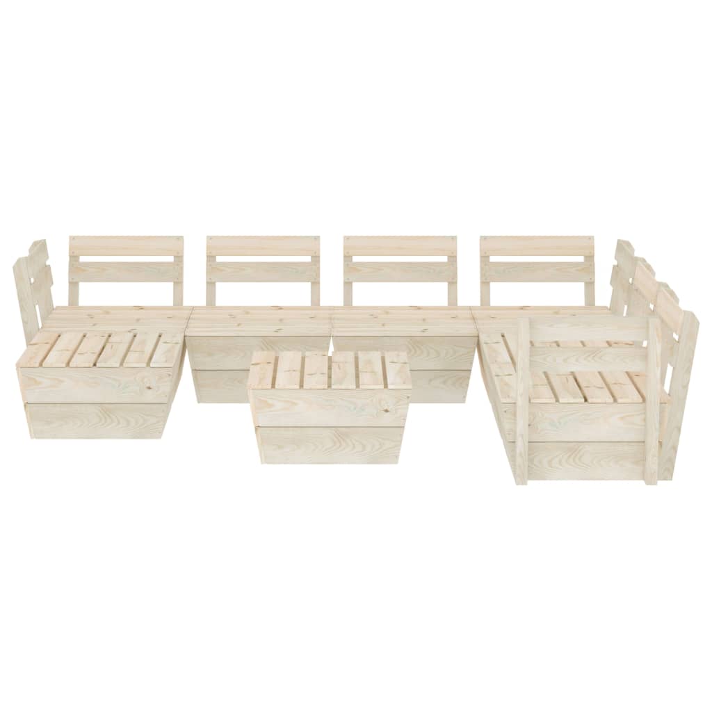 8-piece garden pallet lounge set Impregnated spruce wood