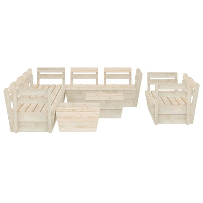 10-piece garden pallet lounge set Impregnated spruce wood