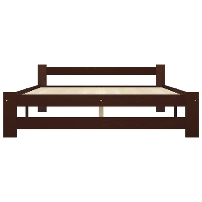 Massivholzbett Dunkelbraun Kiefer 180x200 cm