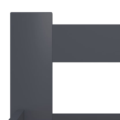 Krevet od punog drva tamno sivi bor 140x200 cm