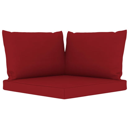 6-piece garden lounge set with wine-red cushions