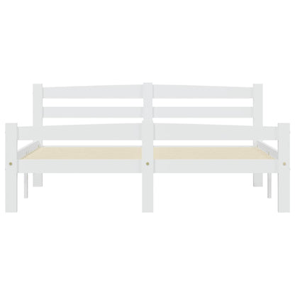 Krevet od punog drva bijeli bor 140x200 cm