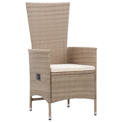 3-piece garden dining set beige