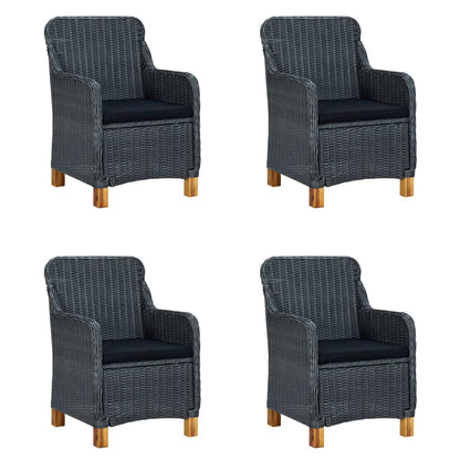 5-piece garden dining set dark grey