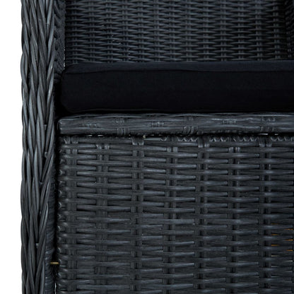 5-piece garden dining set dark grey