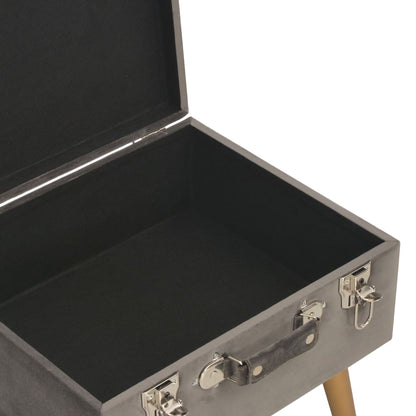 Hocker mit Stauraum 3 Stk. Grau Samt