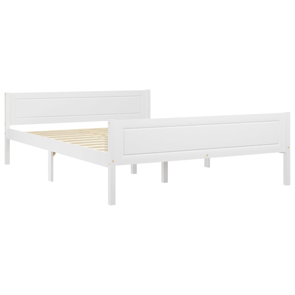 Solid wood bed pine white 160x200 cm