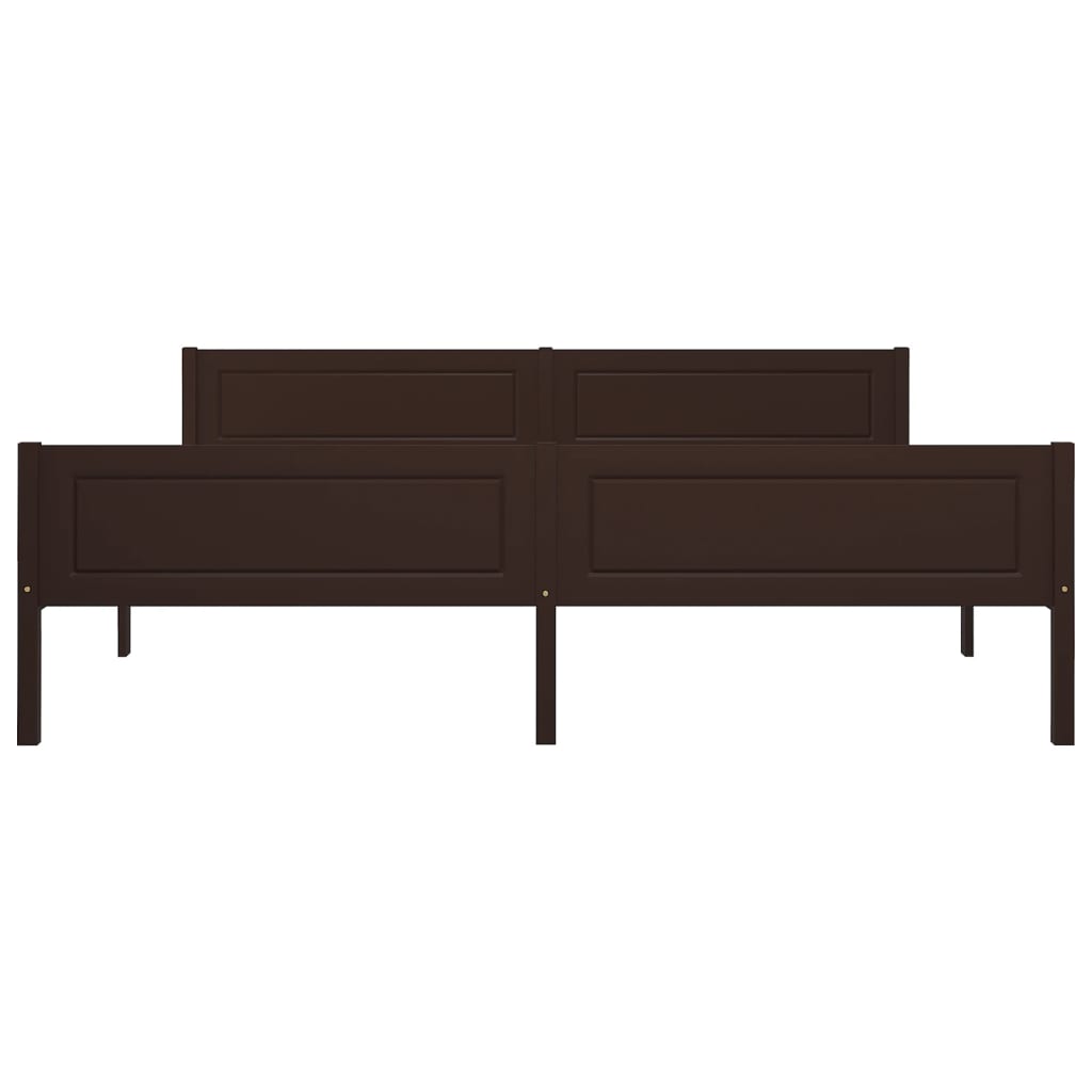 Puni krevet bor tamno smeđi 180x200 cm