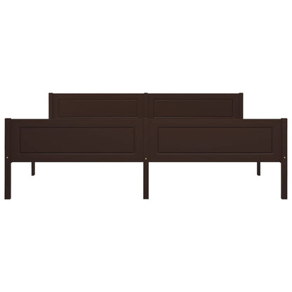 Puni krevet bor tamno smeđi 180x200 cm