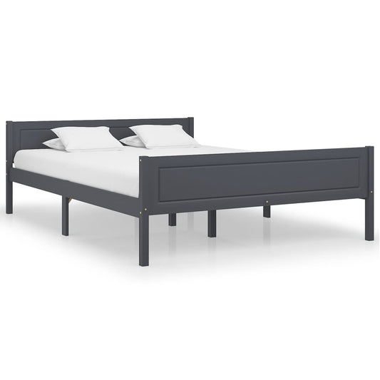 Solid wood bed pine grey 160x200 cm