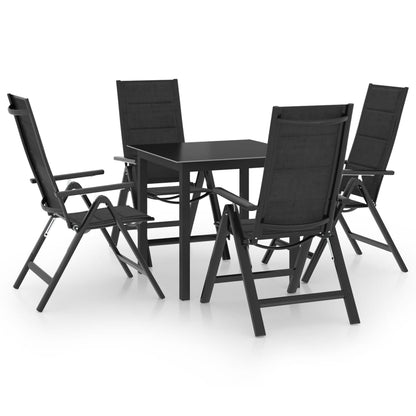 5-piece garden dining set aluminum anthracite